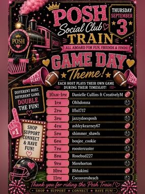 The Posh‎ Social Club Train Show Flyer